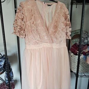 SHEIN Pink Lace Dress